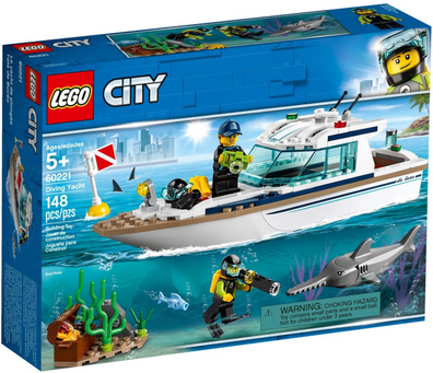 LEGO Set-Diving Yacht-Town / City / Harbor-60221-1-Creative Brick Builders